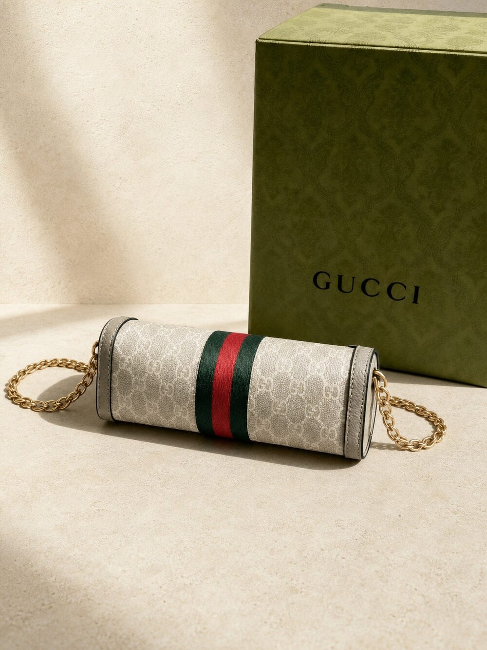 Gucci Ophidia Small Purse with Gold Double G and Light Beige Trim - Picture 5 of 5